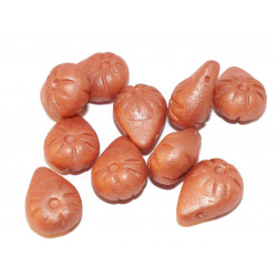 Hnědá české Slza Korálky české Skleněné Korálky Sklo Slza Korálky české Sklo Drop Beads Český Korálky Exkluzivní 15mm x 10mm 6pc