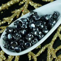 60pcs Lesk Hematit Black Pelety české Skleněné Korálky české PRECIOSA Pelety Lisované Korálky 4mm x 6mm