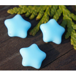 Baby Blue Star Skleněné Korálky Star Bead Plochou Hvězdičkový Skleněné Korálky Hvězda české Skleněné Korálky Modré Sklo česká