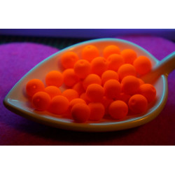 Oranžové Neonové Korálky s UV Aktivní Korálky Matné Oranžové Korálky české Skleněné Kulaté Korálky Czech Beads Český Korálky