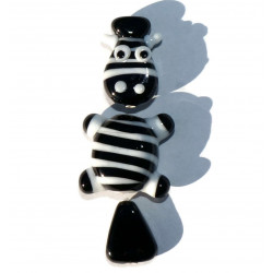 Bílá Zebra Vinuté Přívěsek Animal Lampwork Zebra Vinuté Dítě, Děti Vinuté české Ručně vyráběné Skleněné Korálky SRA Řemeslník