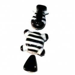 Bílá Zebra Vinuté Přívěsek Animal Lampwork Zebra Vinuté Dítě, Děti Vinuté české Ručně vyráběné Skleněné Korálky SRA Řemeslník