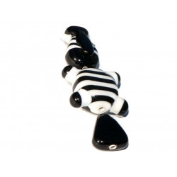 Bílá Zebra Vinuté Přívěsek Animal Lampwork Zebra Vinuté Dítě, Děti Vinuté české Ručně vyráběné Skleněné Korálky SRA Řemeslník