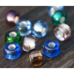 Silver Mix Multicolor Velký Otvor Skleněné Korálky Kolo české Korálky české Sklo Pony Korálky Evropské Kouzlo Korálek 9mm x 4mm