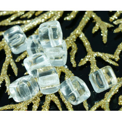 Jasné Crystal české Sklo Kostka Korálky 8mm x 10mm 12ks