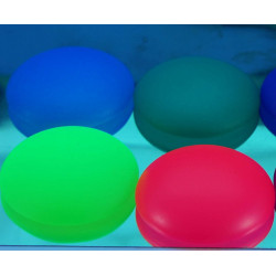 2ks Mix UV Aktivní Neonové Matný české Sklo Cabochon Kopule 24mm x 7mm