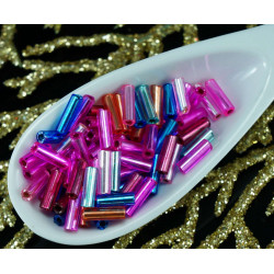 20g Mix Multicolor Valentine Růžové české Skleněné Trubice rokajl PRECIOSA Rocaille Distanční 7mm Přibližně 444pcs