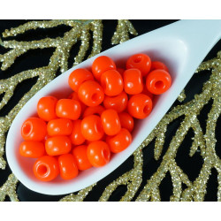 20g Neprůhledné Oranžové Halloween české Sklo Kulatý rokajl 2/0 PRECIOSA Perly Rocaille Spacer 6mm