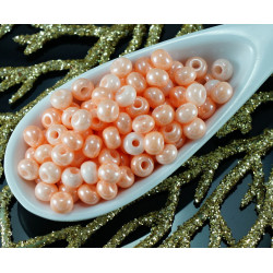 20g Neprůhledné Pearl Oranžová Lesk českého Skla Kulatý rokajl PRECIOSA 6/0 Perly Rocaille Distanční 4mm