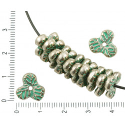 Starožitný stříbrný vzhled patina rozměry 12 mm x 3 mm 8 kusů