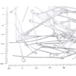 Kovové ketlovací jehly velikost 9 pro tvoření šperků, přívěsků, rozměry 38 mm x 0, 8 mm 60 kusů