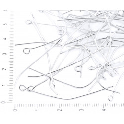 Kovové železné ketlovací jehly velikost 9 pro tvoření šperků, přívěsků, rozměry 45 mm x 0, 8 mm 60 kusů