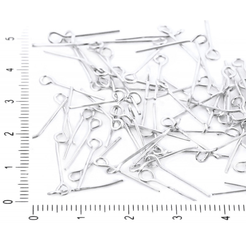 Kovové ketlovací jehly velikost 9 pro tvoření šperků, přívěsků, rozměry 16 mm x 0, 8 mm 160 kusů