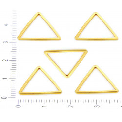 Kovový trojúhelníkový rámeček pro náušnice náramky drátek bižuterní komponenty rozměry 17 mm x 1 mm 8 kusů