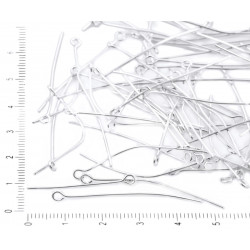 Kovové ketlovací jehly velikost 9 pro tvoření šperků, přívěsků, rozměry 40 mm x 0, 8 mm 60 kusů
