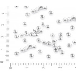 Kovové kulaté krimpovací korálky pro tvoření, výrobu šperků, rozměry 3 mm 12 g 200 kusů