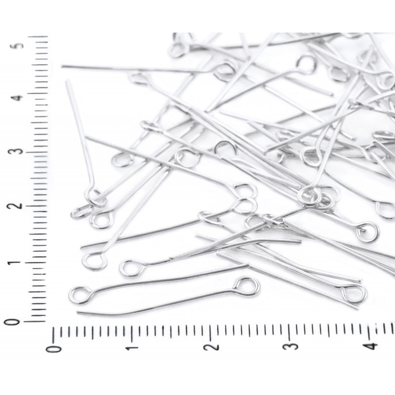 Kovové ketlovací jehly velikost 9 pro tvoření šperků, přívěsků, rozměry 24 mm x 0, 8 mm 100 kusů