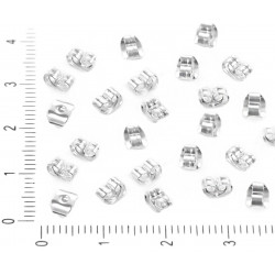 Kovové náušnicové zarážky na puzety velikost 5 mm 160 kusů