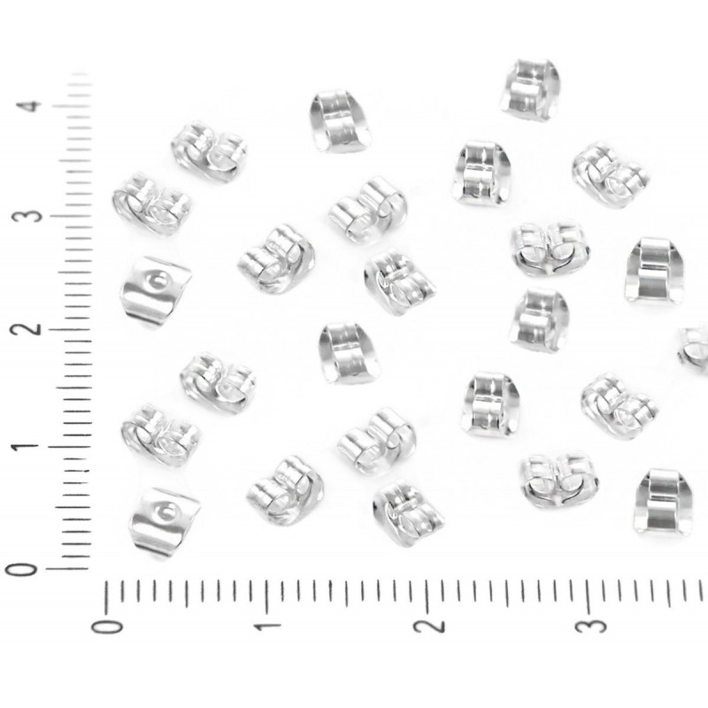 Kovové náušnicové zarážky na puzety velikost 5 mm 160 kusů