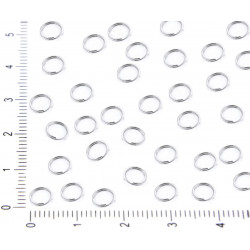 Uzavřené kovové dvojité kroužky spojovací kroužky pro tvoření, výrobu šperků, průměr 4 mm 200 kusů