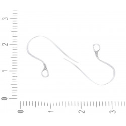 8ks 4Pairs 925 Sterling Silver francouzské Earwire Háčky Náušnice Drát Třmenu Šperky Kovové Nálezy 18mm x 16mm x 0, 9 mm