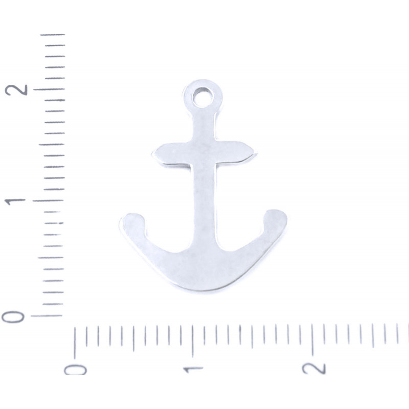 Kovový přívěsek ve tvaru kotvy hypoalergenní-nerezová ocel rozměry 20 mm x 15 mm 4 kusy