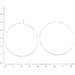 20ks Hromadné Platinum Tón Pozlacené Velké Hoop Náušnice Earwire Kulaté Ucho Prsten Smyčky Třmenu Součást Hledání 40mm x 0, 7