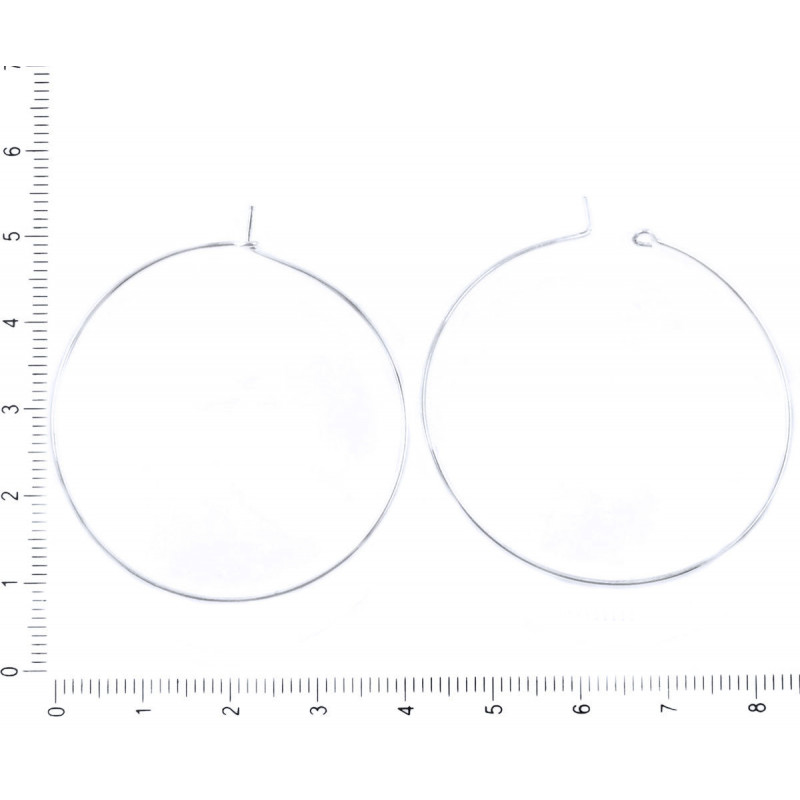 20ks Hromadné Platinum Tón Pozlacené Velké Hoop Náušnice Earwire Kulaté Ucho Prsten Smyčky Třmenu Součást Hledání 40mm x 0, 7