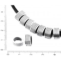 Kovové oválné korálky starožitný vzhled stříbrné, s velkou dírkou Pandora styl pro tvoření, náramky velikost 8 mm x 11 mm 10