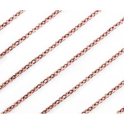 Kovový řetízek náramek náhrdelník drobná oválná očka velikost 2 mm x 2, 5 mm 1, 8 m