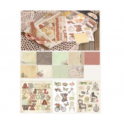 Sada na scrapbooking růžová, album velikost 25 cm x 21 cm