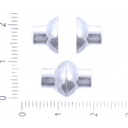 Kovové magnetické zapínání na náramky řetízky náramky stříbrné, rozměry 13 mm x 10 mm dírka 4 mm 4 kusy