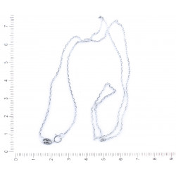 Kovový stříbrný řetízek 925 stříbro délka 45 cm oválná očka s karabinkou 1, 5 mm 1 kus