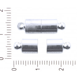 Kovové magnetické zapínání na náramky řetízky náramky stříbrné, rozměry 19 mm x 6 mm 2 kusy