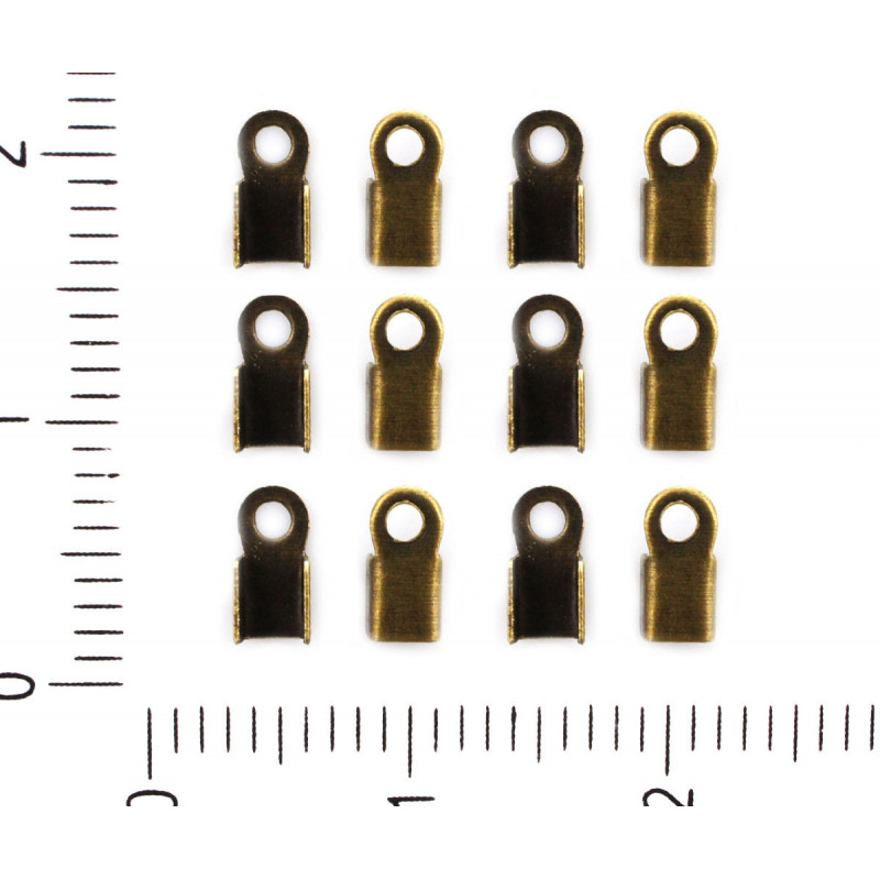 Kovová koncovka na stužky s očkem 3 mm x 7 mm očko 1, 2 mm 100 ks