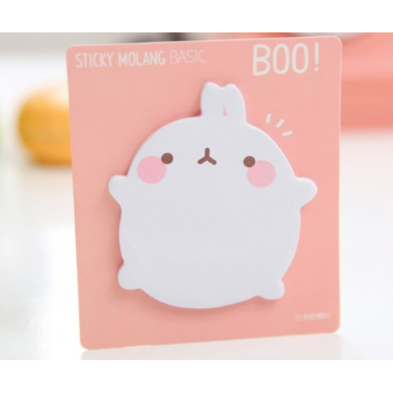 1ks Molang Papír Roztomilá Králičí Zvířat Cartoon Memo Pad Samolepky Obtisk Sticky Notes Scrapbooking Diy Kawaii Poznámkový