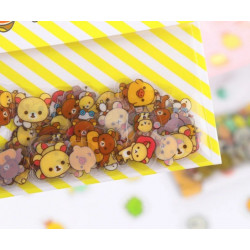 80ks Rilakkuma Kolirakkuma Medvěd Pvc Japonské Kreslené Průhledný Obtisk Samolepky Řemeslo Scrapbooking Pryskyřice Diy Kawaii