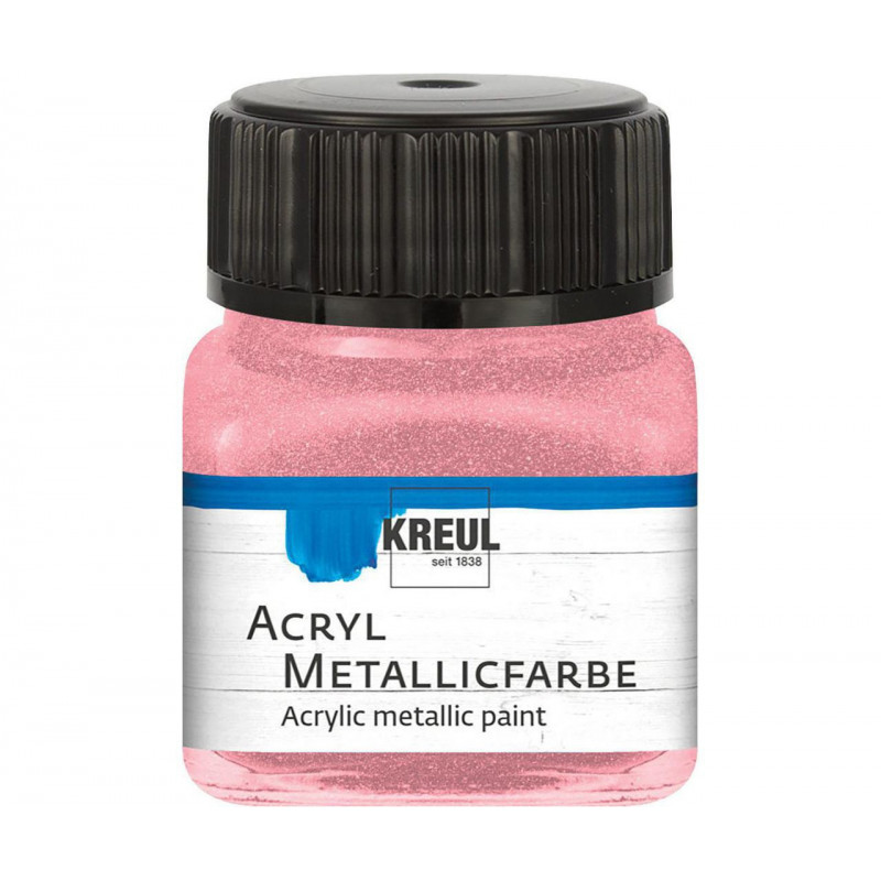 Akrylová barva metalická KREUL 20 ml světle růžová