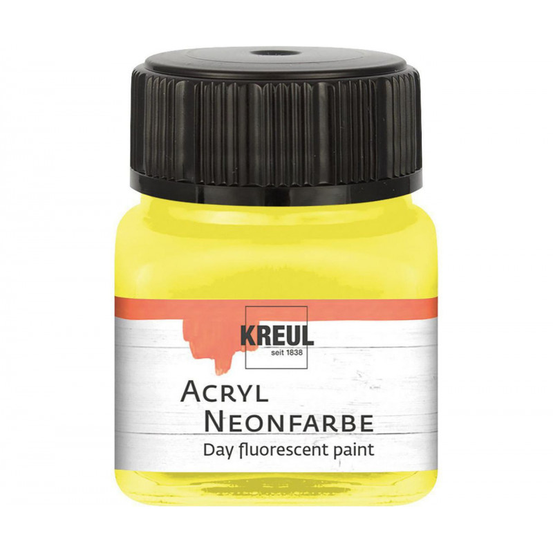 Akrylová barva neonová KREUL 20 ml žlutá