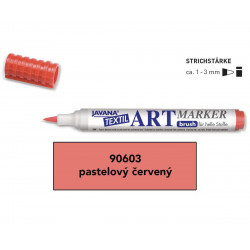 Art Marker fix na světlý textil Javana pastelová červená