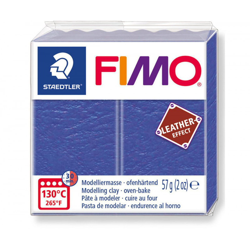 FIMO LEATHER efekt INDIGO MODRÁ