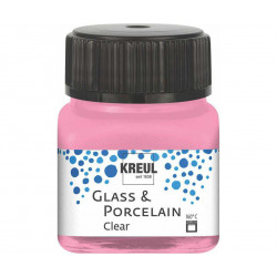 Barva na sklo a porcelán KREUL clear růžová 20 ml