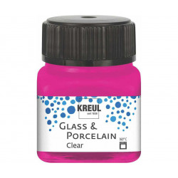 Barva na sklo a porcelán KREUL clear růžová 20 ml