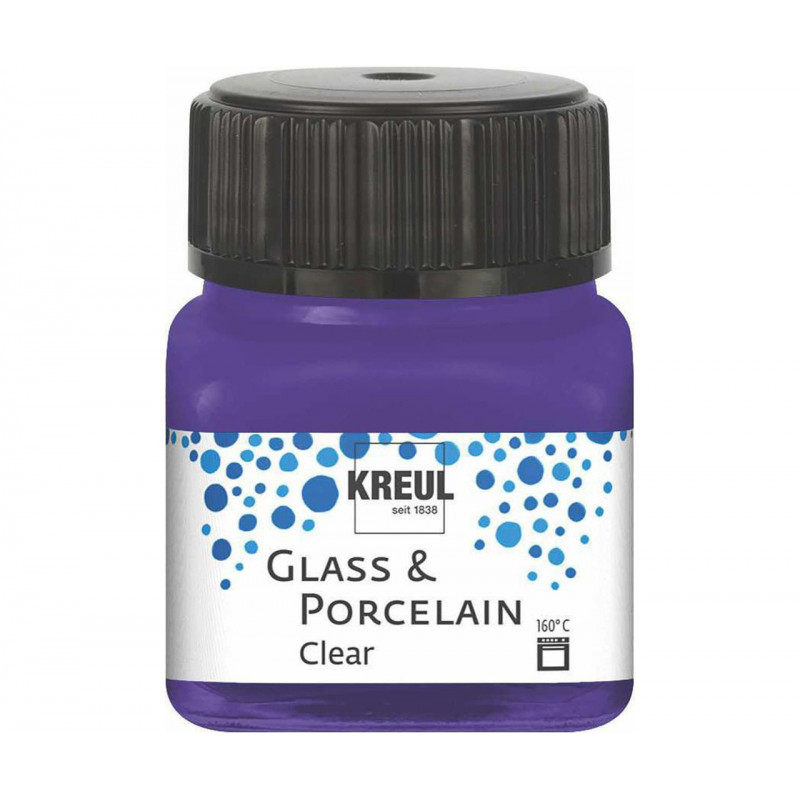 Barva na sklo a porcelán KREUL clear fialová 20 ml