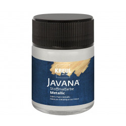 Barva na textil metalická JAVANA 50 ml stříbrná