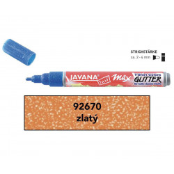 Fix Texi Max třpytivý JAVANA TEXTIL 2-4 mm zlatý