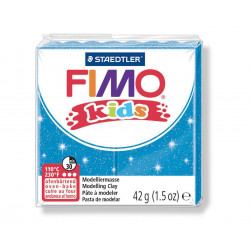 FIMO kids 42g - dětská modelovací hmota modrá se třpytkami