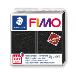 FIMO LEATHER efekt ČERNÁ