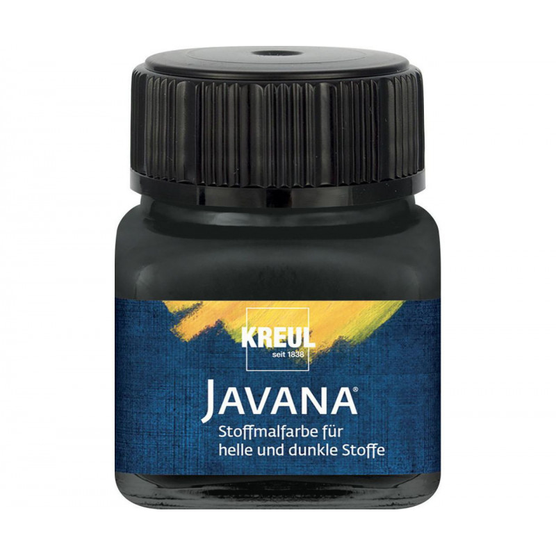 Barva na světlý a tmavý textil JAVANA 20 ml černá