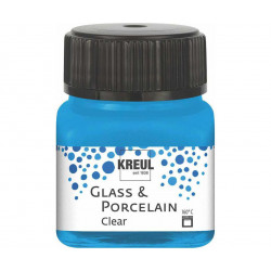 Barva na sklo a porcelán KREUL clear vodní modrá 20 ml